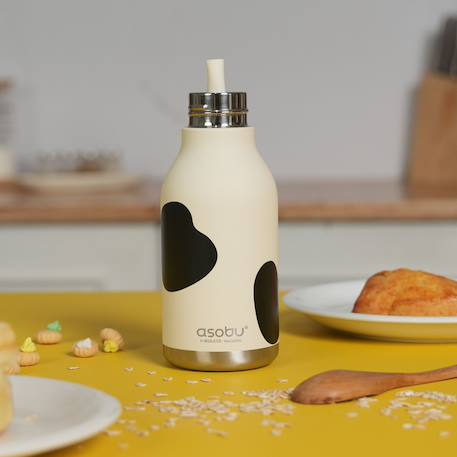 Gourde isotherme bestie vache (460 ml) Ecru, noir 3 - vertbaudet enfant 