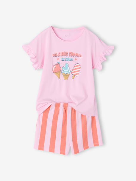 Lot 2 pyjashorts manches courtes fille rose 6 - vertbaudet enfant 