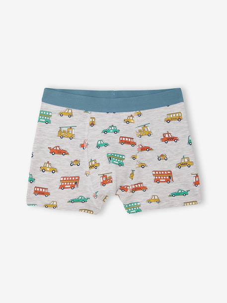 Lot 5 boxers garçon circuit écru 3 - vertbaudet enfant 
