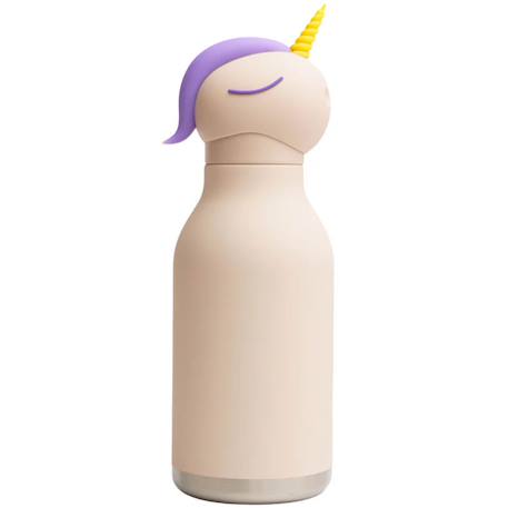 Gourde isotherme bestie licorne (460 ml) Ecru, rose, violet 1 - vertbaudet enfant 