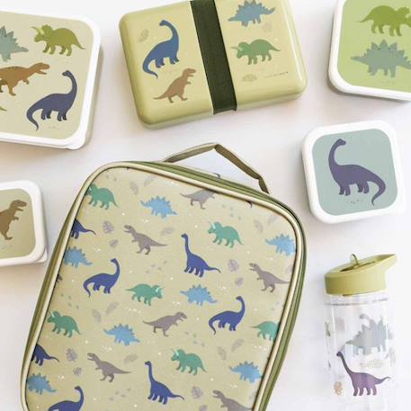 Lot de 4 boîtes à goûter dinosaure Vert, bleu 6 - vertbaudet enfant 