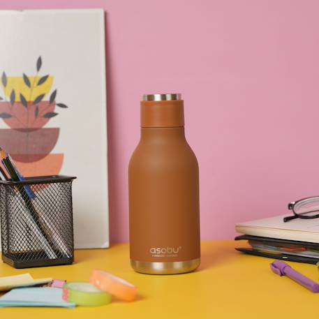 Gourde isotherme bestie renard (460 ml) Marron, écru, noir 3 - vertbaudet enfant 