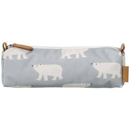 Trousse scolaire ours polaire Gris-bleu 2 - vertbaudet enfant 