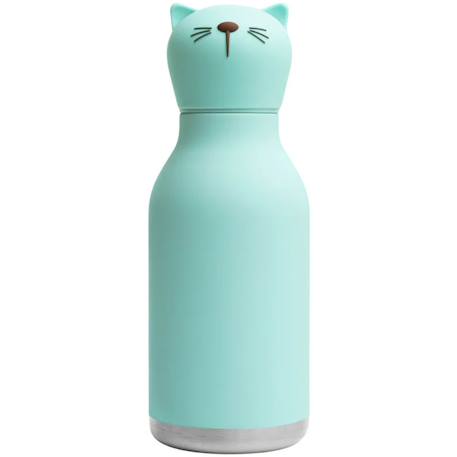 Gourde isotherme bestie chat (460 ml) Bleu, marron 1 - vertbaudet enfant 