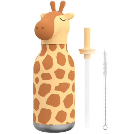 Gourde isotherme bestie girafe (460 ml) Orange, beige, noir 2 - vertbaudet enfant 