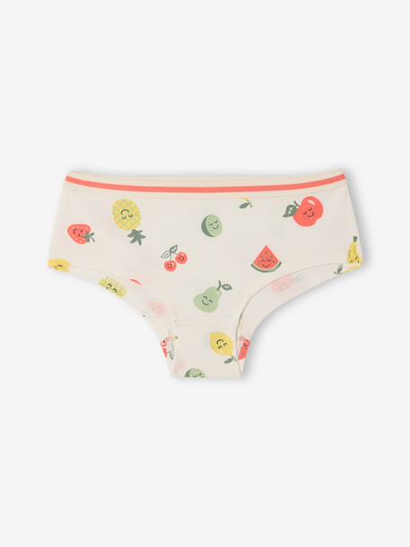 Lot 5 shorties fruits écru 6 - vertbaudet enfant 