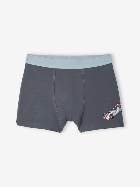 Lot 5 boxers voiture F1 anthracite 2 - vertbaudet enfant 