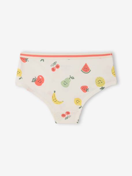 Lot 5 shorties fruits écru 7 - vertbaudet enfant 