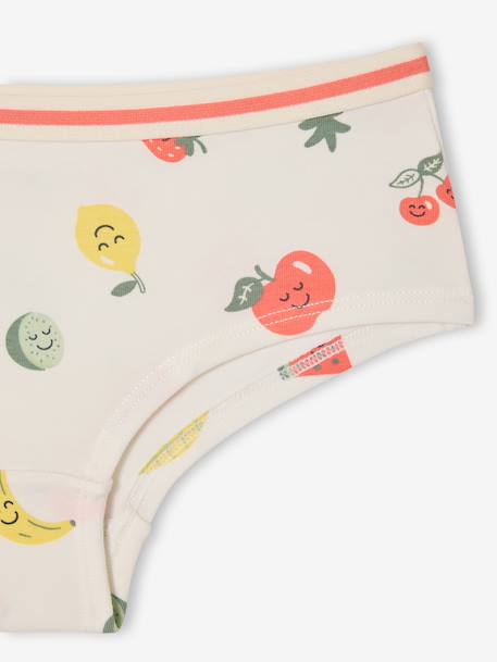 Lot 5 shorties fruits écru 8 - vertbaudet enfant 