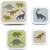 Lot de 4 boîtes à goûter dinosaure Vert, bleu 2 - vertbaudet enfant 