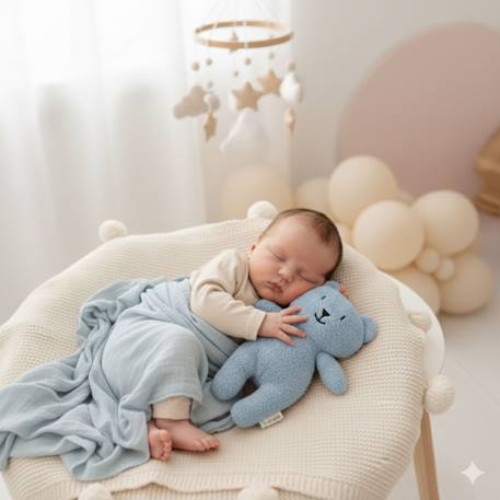 Poupée en tissu ours teddy ultra doux Blue 3 - vertbaudet enfant 