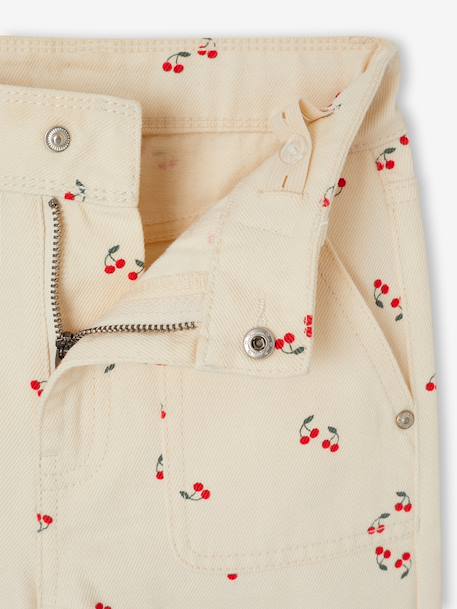 Pantalon large fille cerises coton vanille 3 - vertbaudet enfant 