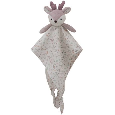 Doudou plat lilas Blanc, rose 1 - vertbaudet enfant 