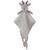 Doudou plat lilas Blanc, rose 1 - vertbaudet enfant 