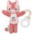 Doudou attache sucette jack mini ami de la nuit Blanc, rose, jaune+Orange, rouge, blanc+Rose, blanc 6 - vertbaudet enfant 