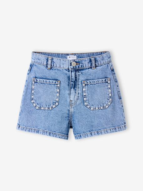 Short denim bleu clair 2 - vertbaudet enfant 