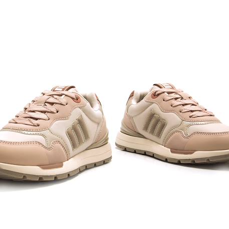Sneakers filles textile lacets Beige clair+Pink 9 - vertbaudet enfant 