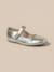 Babies en cuir irisé fille Blanc casse+Dore 7 - vertbaudet enfant 