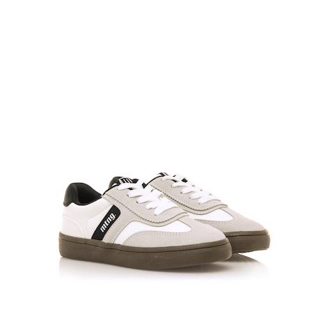 Sneakers garçon synthétique lacets Blanc noir 5 - vertbaudet enfant 