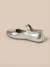 Babies en cuir irisé fille Blanc casse+Dore 8 - vertbaudet enfant 