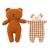 Poupée en tissu ours teddy ultra doux Brown 1 - vertbaudet enfant 