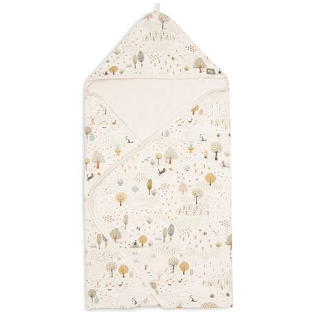 Cape de bain tiny park (75 x 75 cm) Ecru, vert, jaune 1 - vertbaudet enfant 