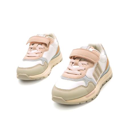 Sneakers filles textile lacets- fermeture adhésive Pink+White 7 - vertbaudet enfant 