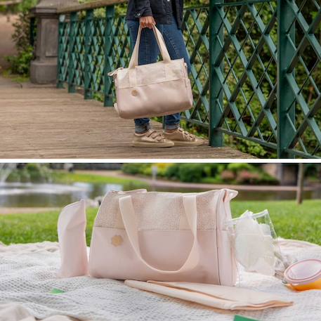 Sac à langer bébé pocketstyle Blanc+Vert, écru 6 - vertbaudet enfant 