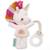 Doudou attache sucette jack mini ami de la nuit Blanc, rose, jaune+Orange, rouge, blanc+Rose, blanc 1 - vertbaudet enfant 
