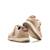 Sneakers filles textile lacets- fermeture adhésive Beige clair+Pink 8 - vertbaudet enfant 
