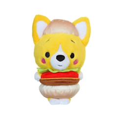 Jouet-Peluche - peluche little corgi cuties 20 cm : chien corgi - burger