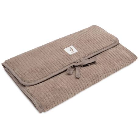 Tapis à langer nomade cloudy rib milky coffee Ecru+Marron 10 - vertbaudet enfant 