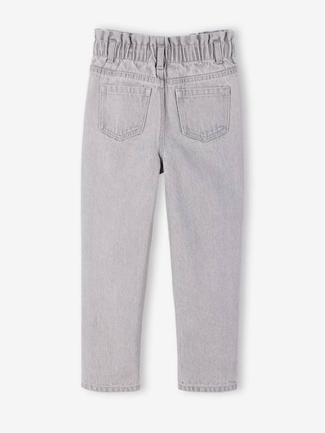 Jean fille paperbag poches coeur bleu moyen+denim brut+denim gris 11 - vertbaudet enfant 