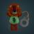 Doudou attache sucette jack mini ami de la nuit Blanc, rose, jaune+Orange, rouge, blanc+Rose, blanc 5 - vertbaudet enfant 