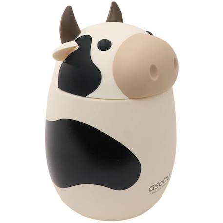 Boîte repas isotherme bestie vache (600 ml) Ecru, noir 2 - vertbaudet enfant 