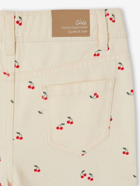Pantalon large fille cerises coton vanille 4 - vertbaudet enfant 
