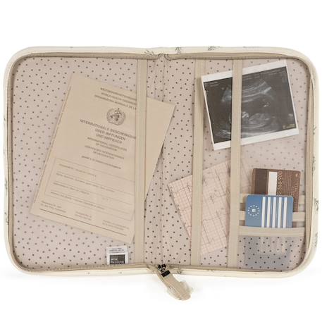 Protège carnet de santé mimosa vert Ecru, vert 4 - vertbaudet enfant 