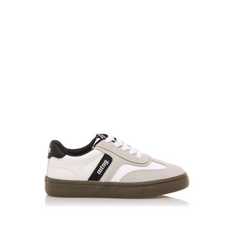 Sneakers garçon synthétique lacets Blanc noir 1 - vertbaudet enfant 