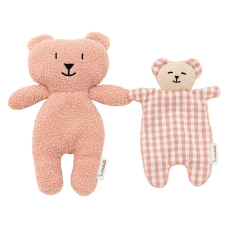 Poupée en tissu ours teddy ultra doux Pink 1 - vertbaudet enfant 