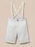 Bermuda lin/coton garçon - collection fêtes et mariages Blanc clair uni 1 - vertbaudet enfant 