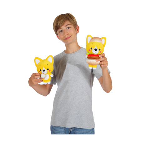 Peluche - peluche little corgi cuties 20 cm : chien corgi - burger Jaune 5 - vertbaudet enfant 