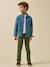 Pantalon 5 poches garçon Denim bleu+Kaki+Marine clair+Toffee 7 - vertbaudet enfant 