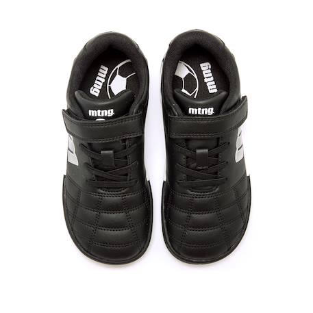 Sneakers de foot garçon synthétique lacets- fermeture adhésive Black+White 6 - vertbaudet enfant 