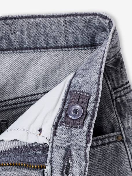 Short enfant en denim coton bleu moyen+denim gris 10 - vertbaudet enfant 