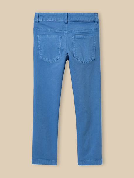 Pantalon 5 poches garçon Denim bleu+Kaki+Marine clair+Toffee 2 - vertbaudet enfant 