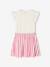 Robe fille effet 2 en 1 écru+indigo+rayé rose+rose pâle 14 - vertbaudet enfant 