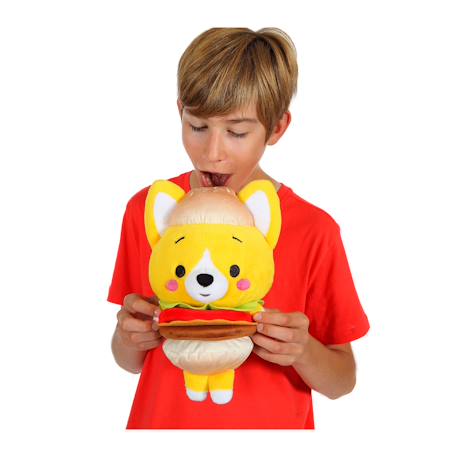 Peluche - peluche little corgi cuties 30 cm : chien corgi - burger Jaune 2 - vertbaudet enfant 