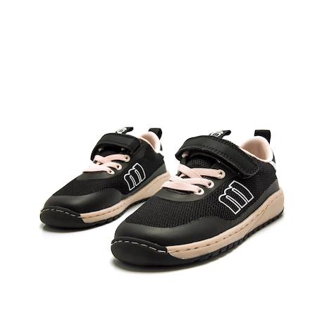 Sneakers garçon textile lacets- fermeture adhésive barefoot Black+bleu foncé–turquoise+Noir-gris 14 - vertbaudet enfant 
