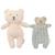 Poupée en tissu ours teddy ultra doux White and green mint 1 - vertbaudet enfant 