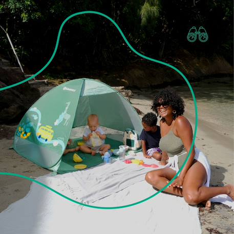 Tente anti uv bébé plage Vert 5 - vertbaudet enfant 
